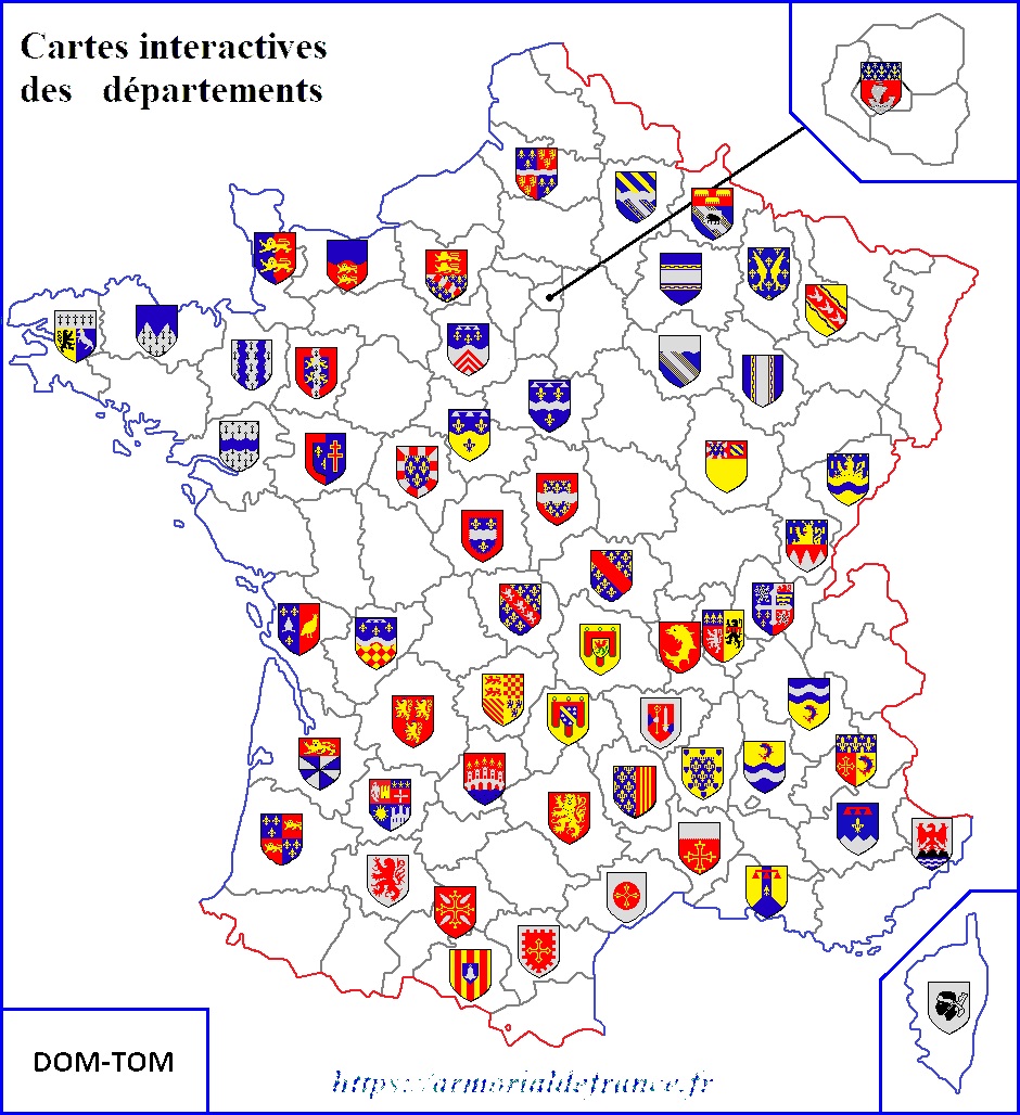 Carte interactive des départements