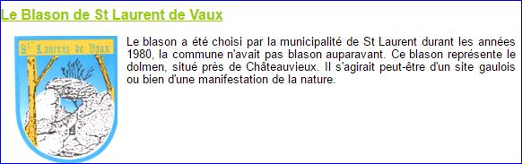 pseudo-blason de SAINT LAURENT DE VAUX (VAUGNERAY)